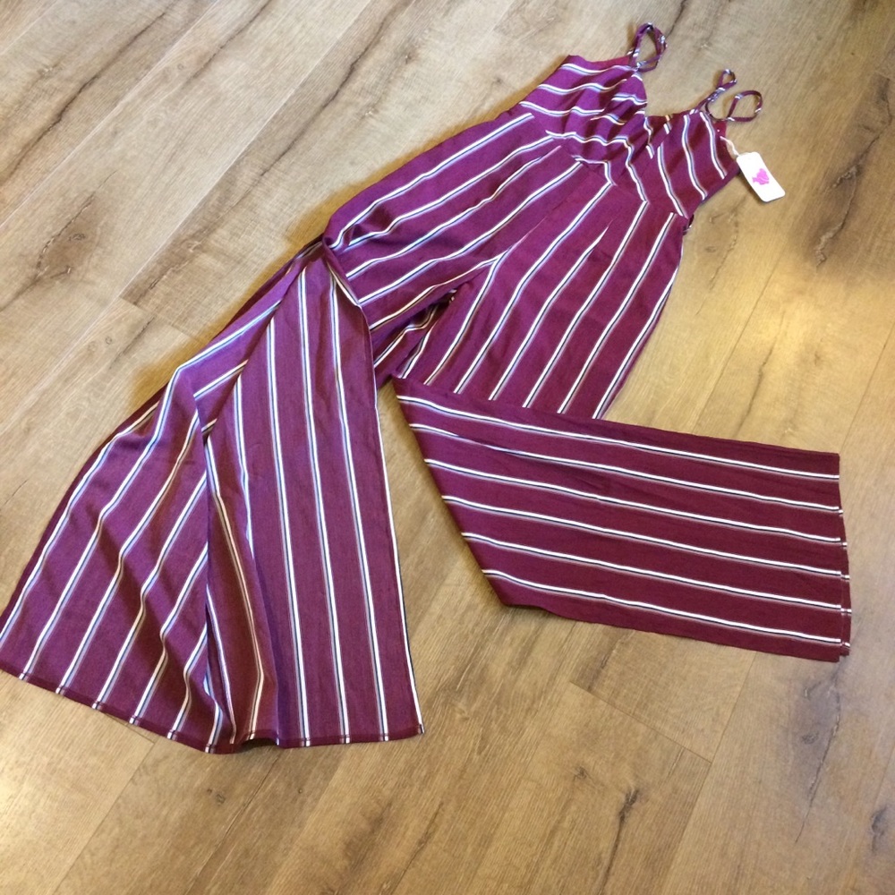 L’atiste by Amy | striped jumpsuit red